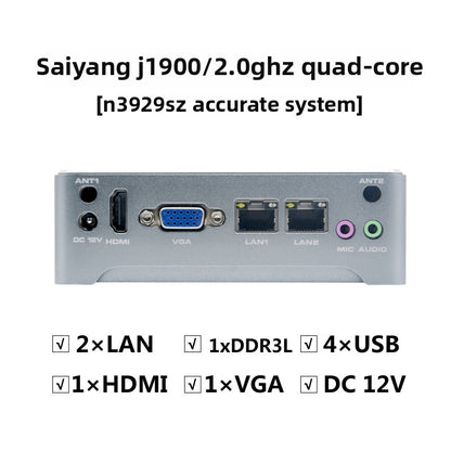 Industrial Control N39 Mini-Host Dual Gigabit Network Port Industrial Control Machine Small Host Quad-Core J1900 Thin Client
