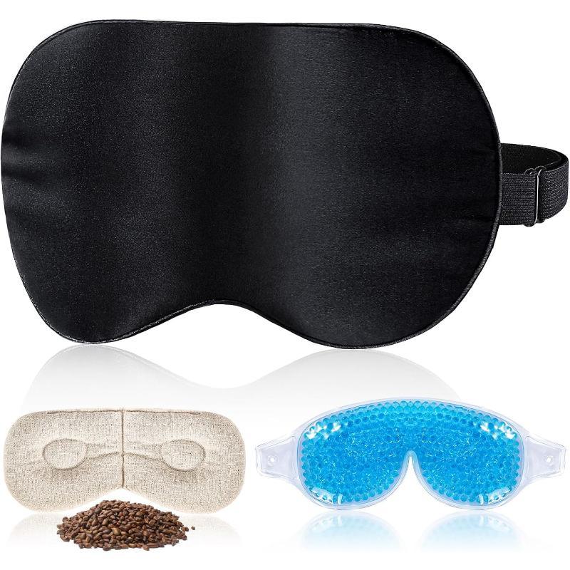 3D Bluetooth Sleep Mask with Headphones, Wireless Music Sleep Headband Eye Mask for Side Sleepers,Sleeping Comfortable Black-3D