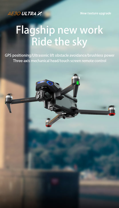 Cross-Border AE30Screen-controlled Three-axis Gimbal Drone HD Aerial Photography Digital Image Transmission GPS Positioning Flight Device Drone