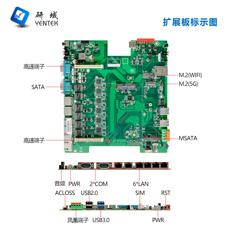 G3750F-L6 High-Performance Industrial Computer 6 Network Ports 4 Serial Ports 12/13/14 Gen i5 i7 Vision Industrial Computer
