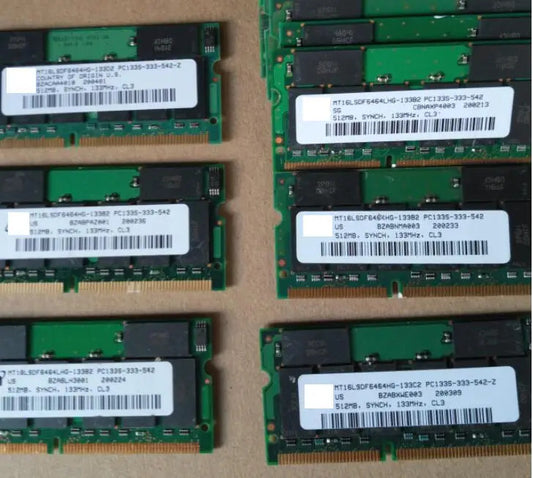 512MB Memory 144Pin SO-DIMM SDRAM PC133 512M RAM 100% OK Original  For laptop notebook industrial mainboard 512MB sdram