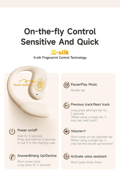 Picun H1 Lightweight Earbud Audio Headset with CVC, HD Microphone, Electronic Touch Control, Ideal for Cycling, Running & Workouts, Wireless Design