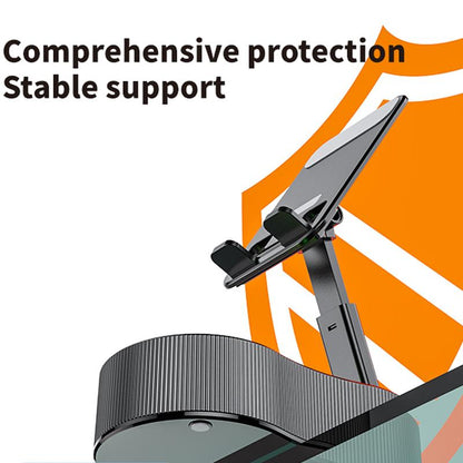 Wireless Audio Bluetooth Speaker 5in1 Phone Holder Emergency Rechargeable withColorful Ambient Light 300° Foldable for Tablet iPhone Android, Gifts for Men Women ，Black