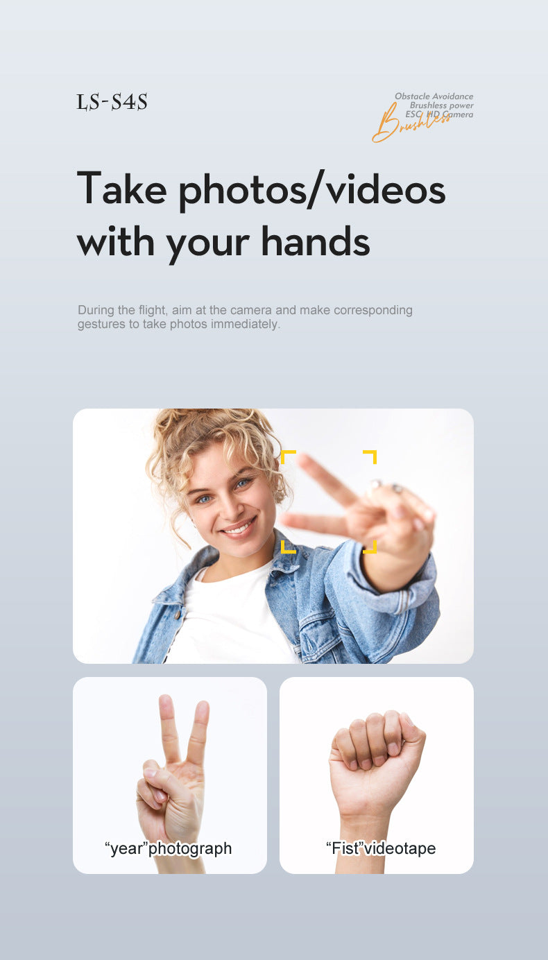 Cross-border Drone Brushless Motor ESC HD Lens Optical Flow Positioning Remote Control Aircraft Obstacle Avoidance Quadcopter