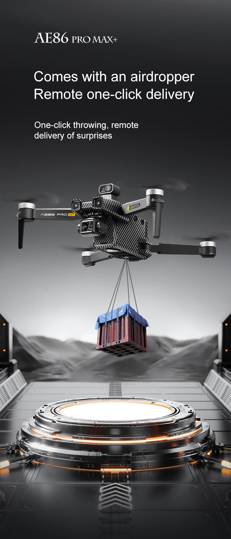 AE86+Digital image transmission with touchscreen obstacle avoidance HD professional aerial photography drone automatic return GPS Remote control aircraft