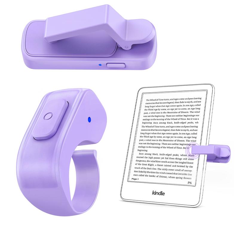 DATAFY Page Turner Ring for Kindle, Hands-Free Remote Control with Storage Bag, Camera Shutter & Video Recording, eReaders Clicker for Kindle iPad iPhone Tablets,TikTokShopBlackFriday