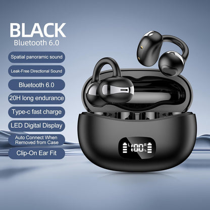 Earring Style OWS Smart Translation Bluetooth Earphones Open Ear Heavy Bass AI Call Wireless Cross-Border Custom Private Model