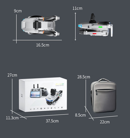 Cross-Border AE3Drone remote control with screen brushless GPS Three-axis gimbal Obstacle Avoidance Drone Remote Control Aircraft