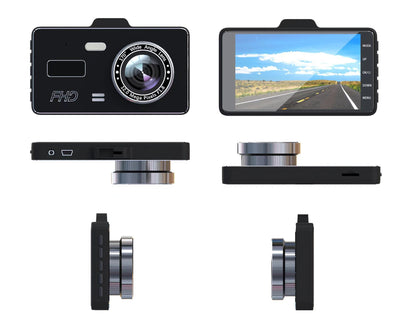 Hd4Inch2.5D Touch Control Front and Rear Dual Recording Car Camera DVR24Hourly Parking Monitoring1080P Driving Recorder