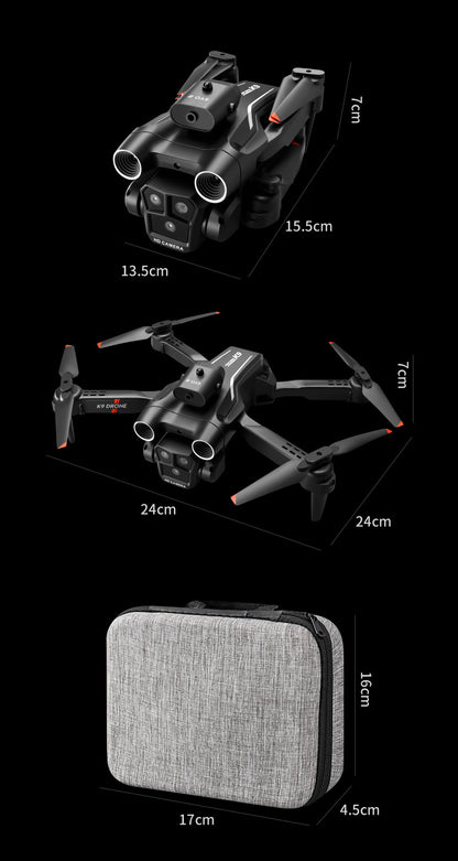 Cross-Border K9MAX Drone Aerial Photography Three Lens Four Axis Aircraft Optical Flow Obstacle Avoidance Remote Control Aircraft Toy drone
