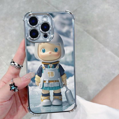 Glossy Oil Suitable for iPhone 17 Pro Max Phone Case 16P 15 12 14 13 11 Four-corner Anti-drop Electroplated Cross-border Outdoor